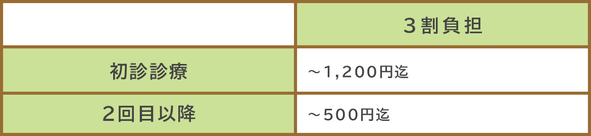 保険診療の料金